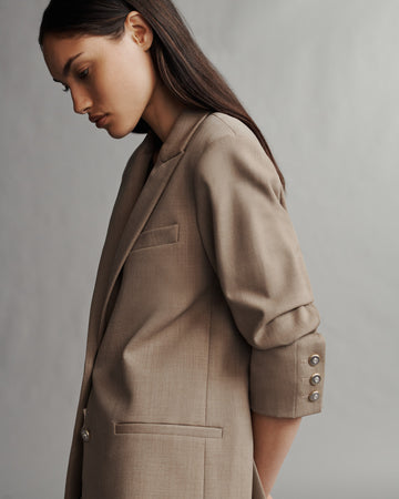 TWP Sandstone Boyfriend Blazer in Light Wool Suiting view 6