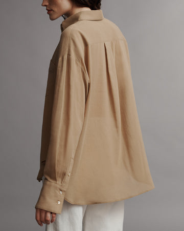 TWP Bronzed Big Joe Shirt in Cotton Voile view 5