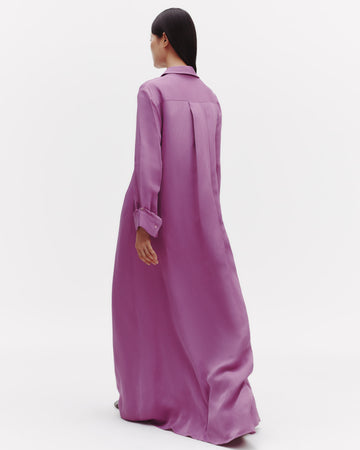 TWP Lilac Jennys Gown in Coated Viscose Linen view 2