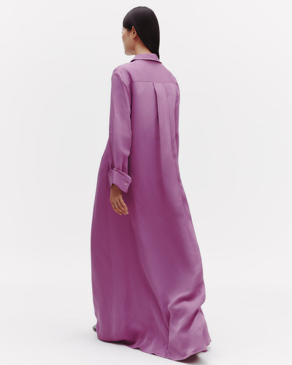 TWP Lilac Jennys Gown in Coated Viscose Linen view 1