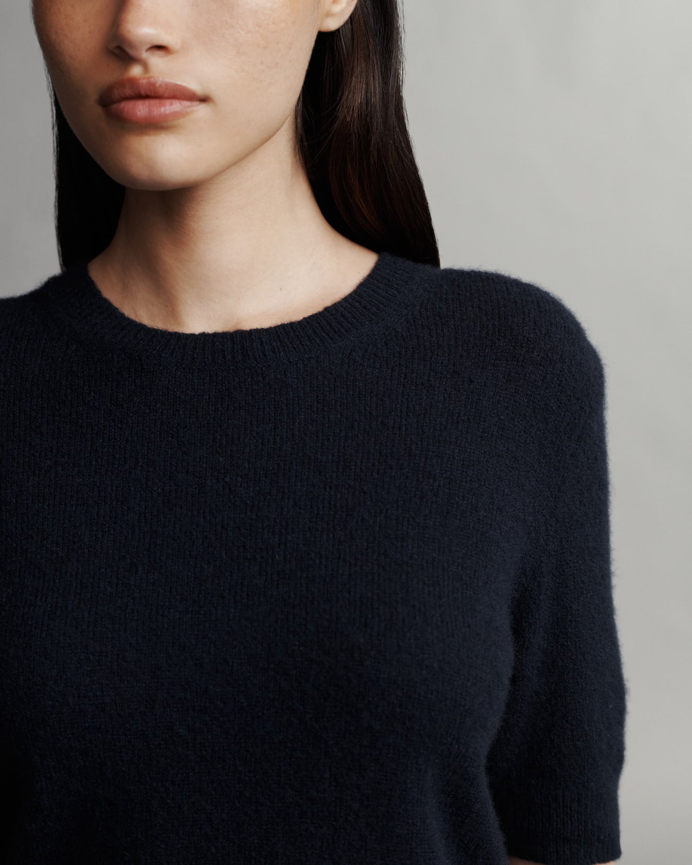 TWP Midnight Audrey Crewneck in Nubby Cashmere view 4