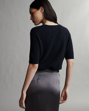 TWP Midnight Audrey Crewneck in Nubby Cashmere view 6