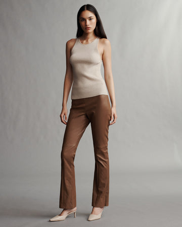 TWP Tobacco Skinny Love Pant in Stretch Leather view 3