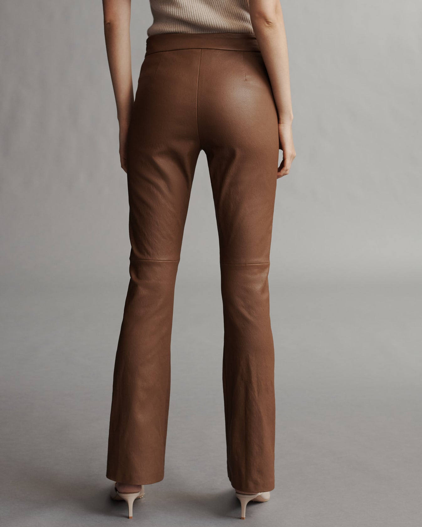 TWP Tobacco Skinny Love Pant in Stretch Leather view 4