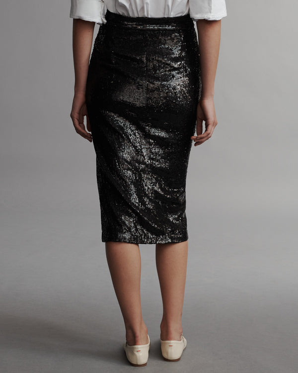 TWP Espresso Lover skirt in sequins view 5