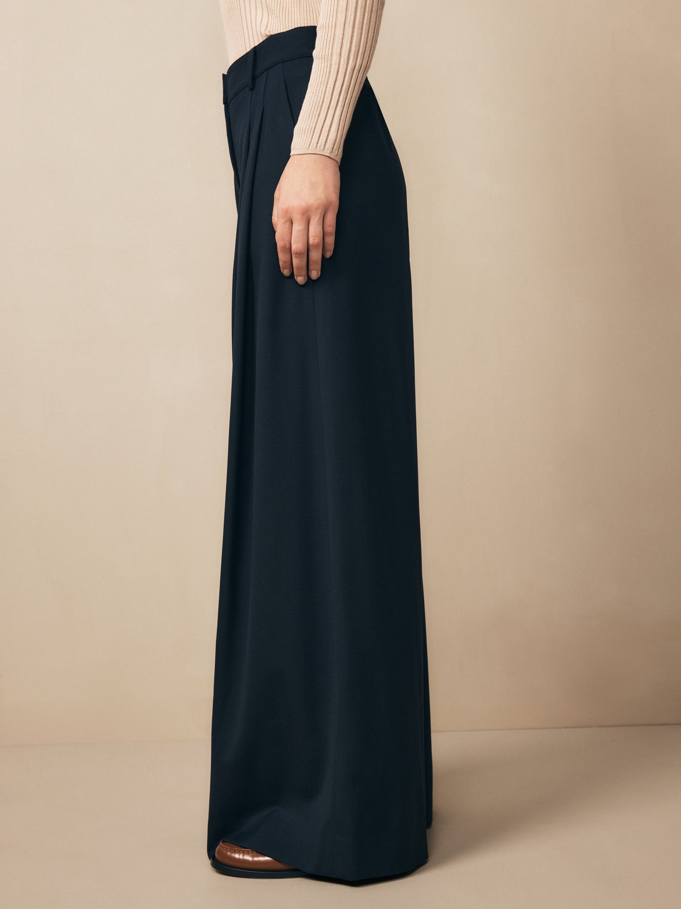 TWP Midnight Didi Pant in Wool Twill view 3