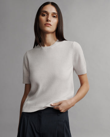 TWP Pale grey Audrey Crewneck in Cashmere view 2