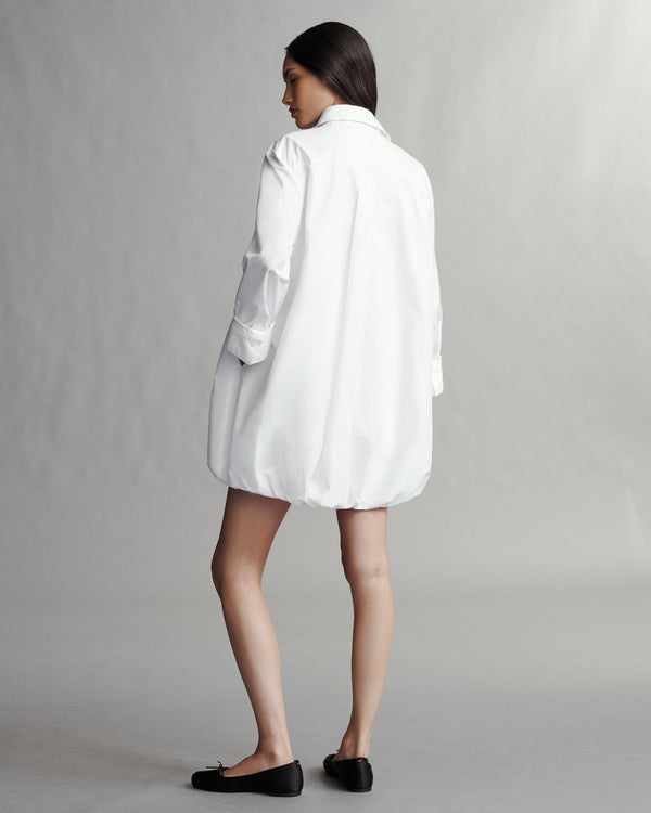 TWP White Lunch At Loulou Dress in Cotton Shirting view 4