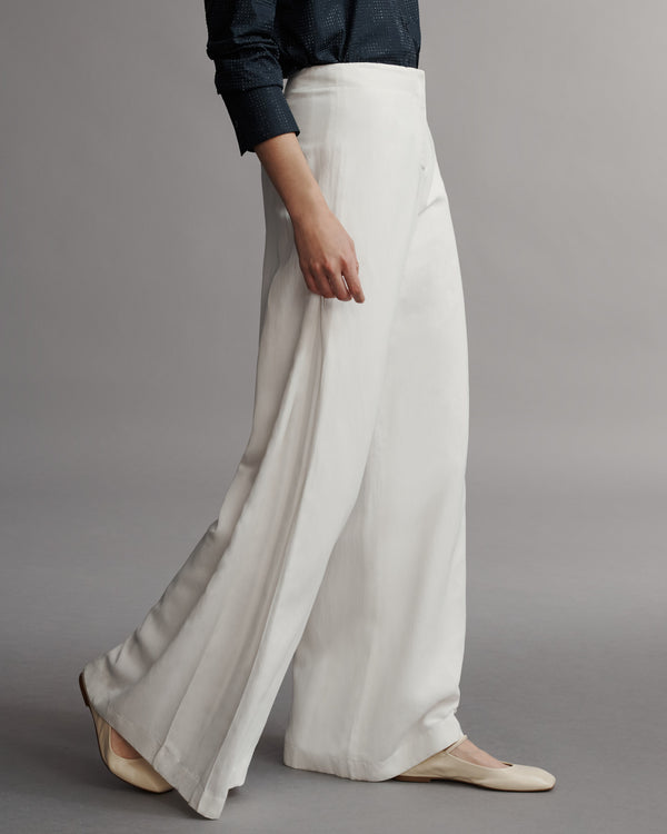 TWP White Stevie pant in Coated Viscose Linen view 3