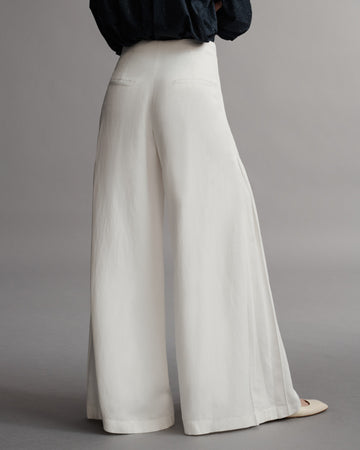 TWP White Stevie pant in Coated Viscose Linen view 5