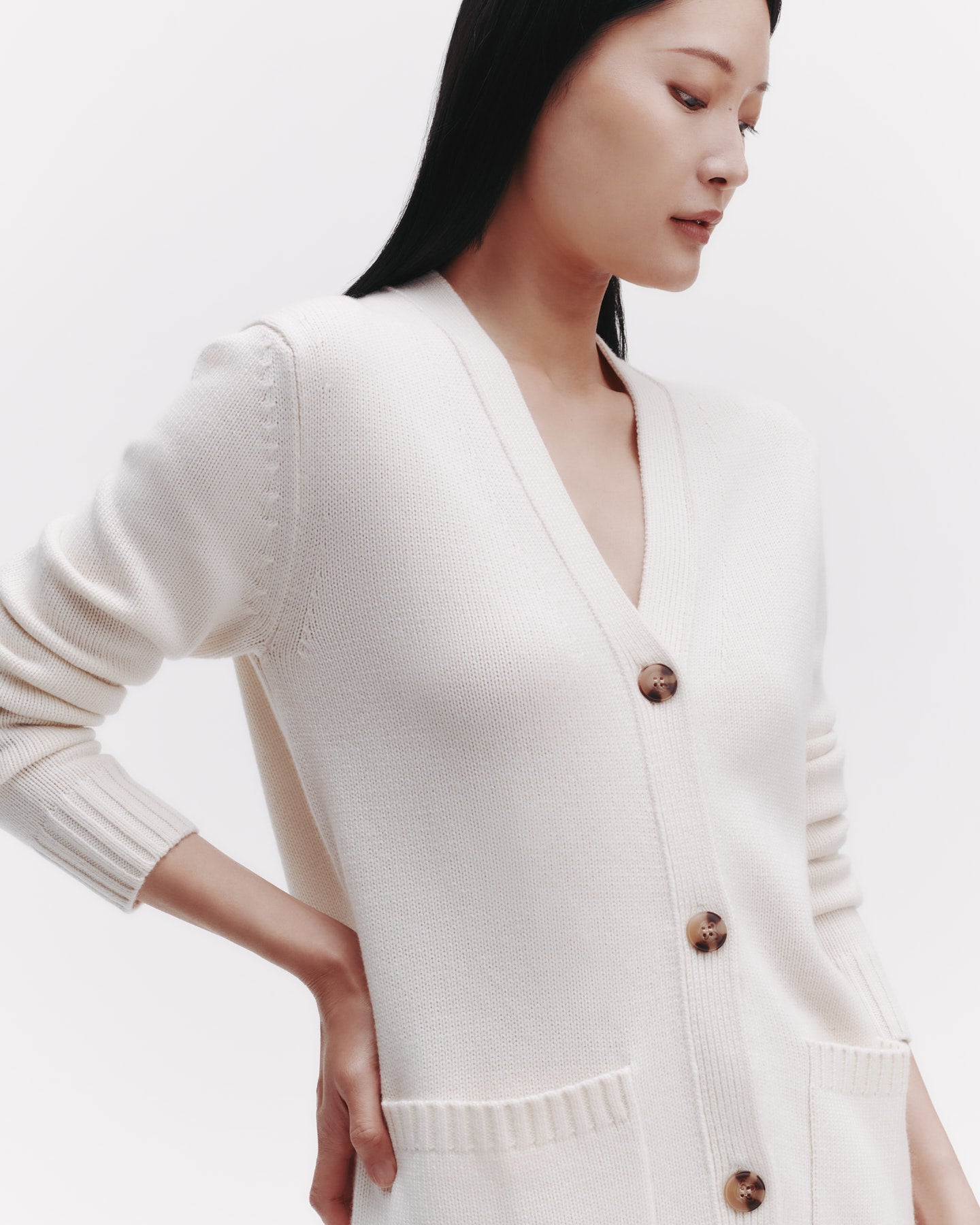 TWP Ivory Cashmere Cardi view 1