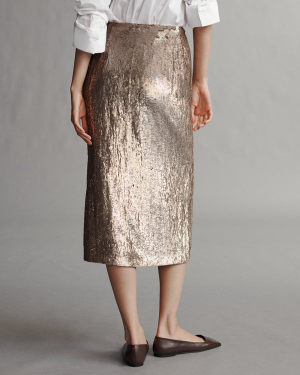 TWP Honey Ladylike Skirt in Fishscale Sequins view 4