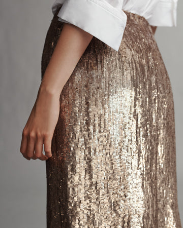 Ladylike Skirt in Fishscale Sequins