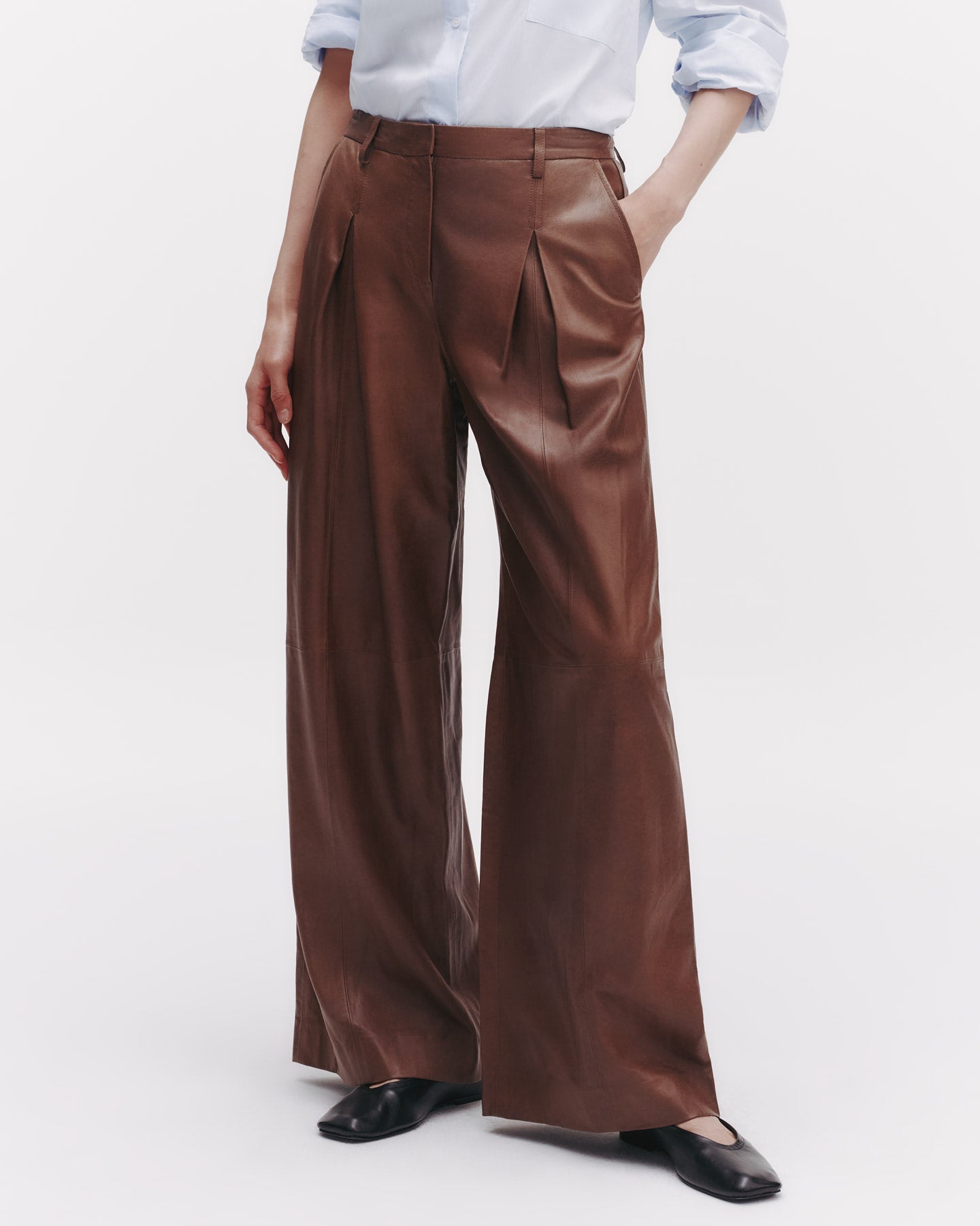 TWP Cigar Sullivan Pant in Paper Leather view 1