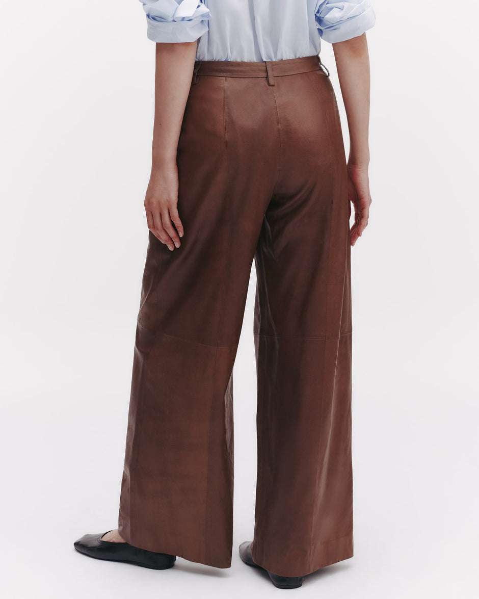 TWP Cigar Sullivan Pant in Paper Leather view 5