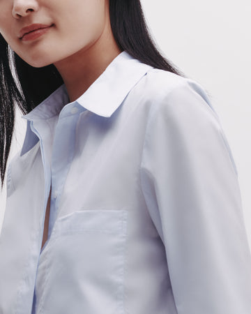 TWP Baby blue Boyfriend Shirt in Superfine Cotton view 9