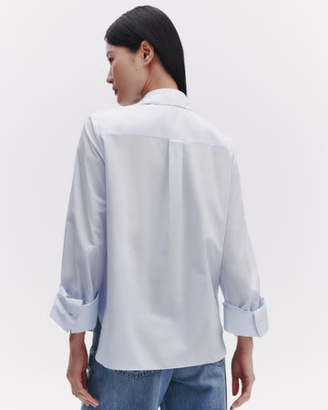 TWP Baby blue Boyfriend Shirt in Superfine Cotton view 11