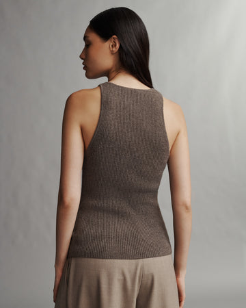 TWP Fudge melange Harbor Tank in Cashmere view 4