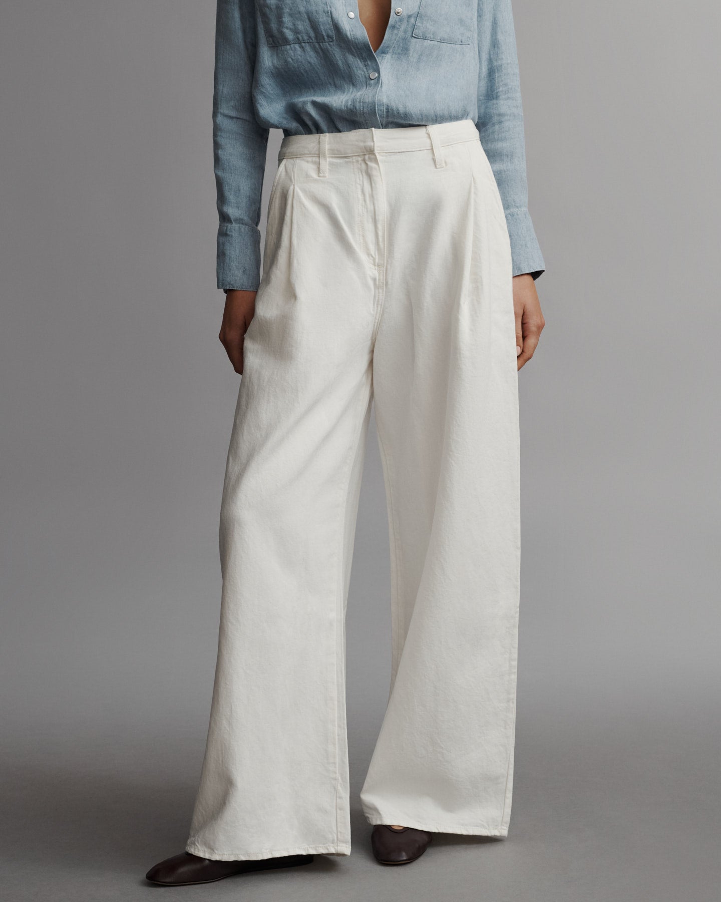 TWP White Greene St. Pant in Japanese Denim view 1