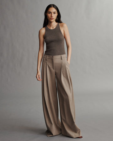 TWP Sandstone Didi Pant in Light Wool Suiting view 3