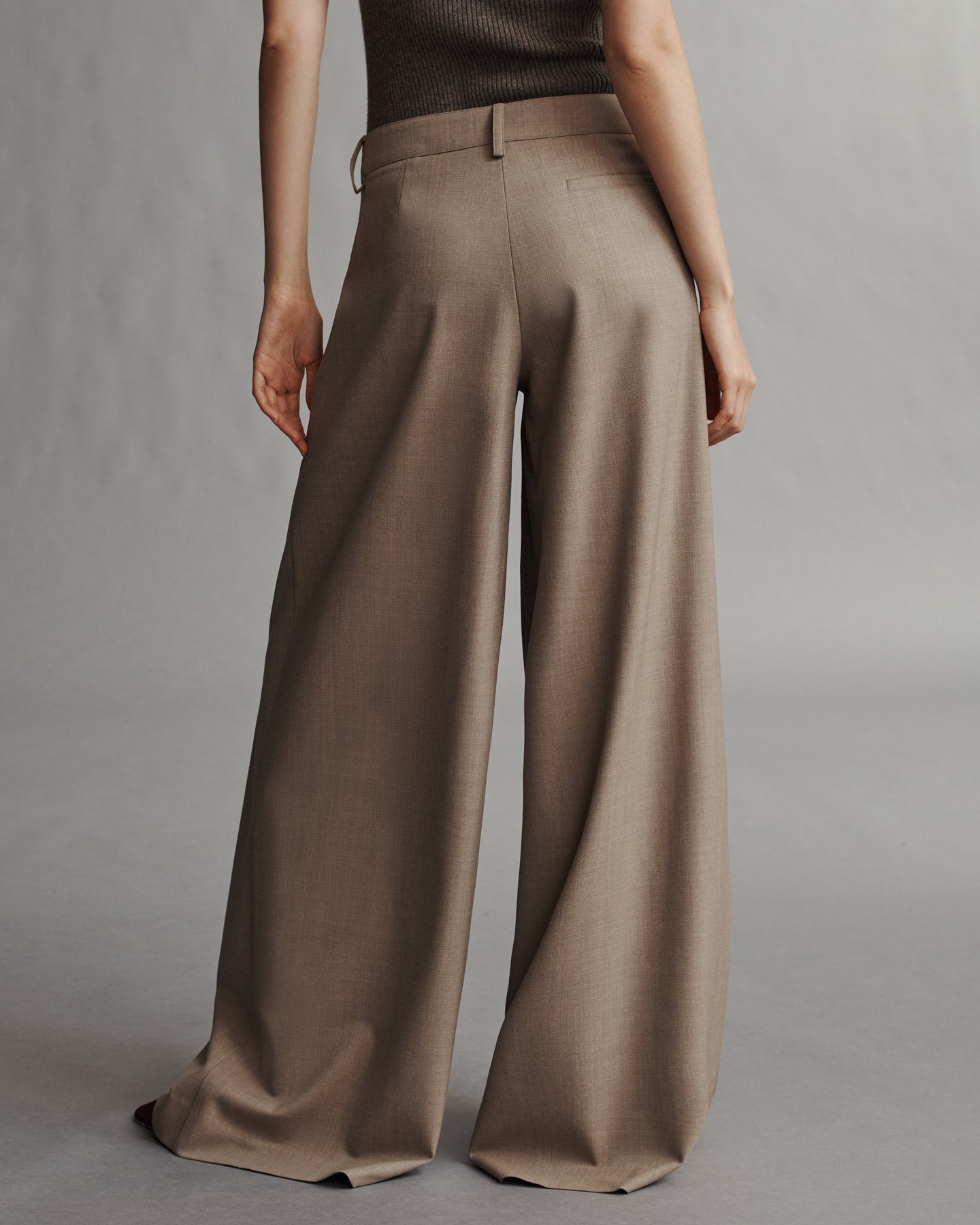 TWP Sandstone Didi Pant in Light Wool Suiting view 4