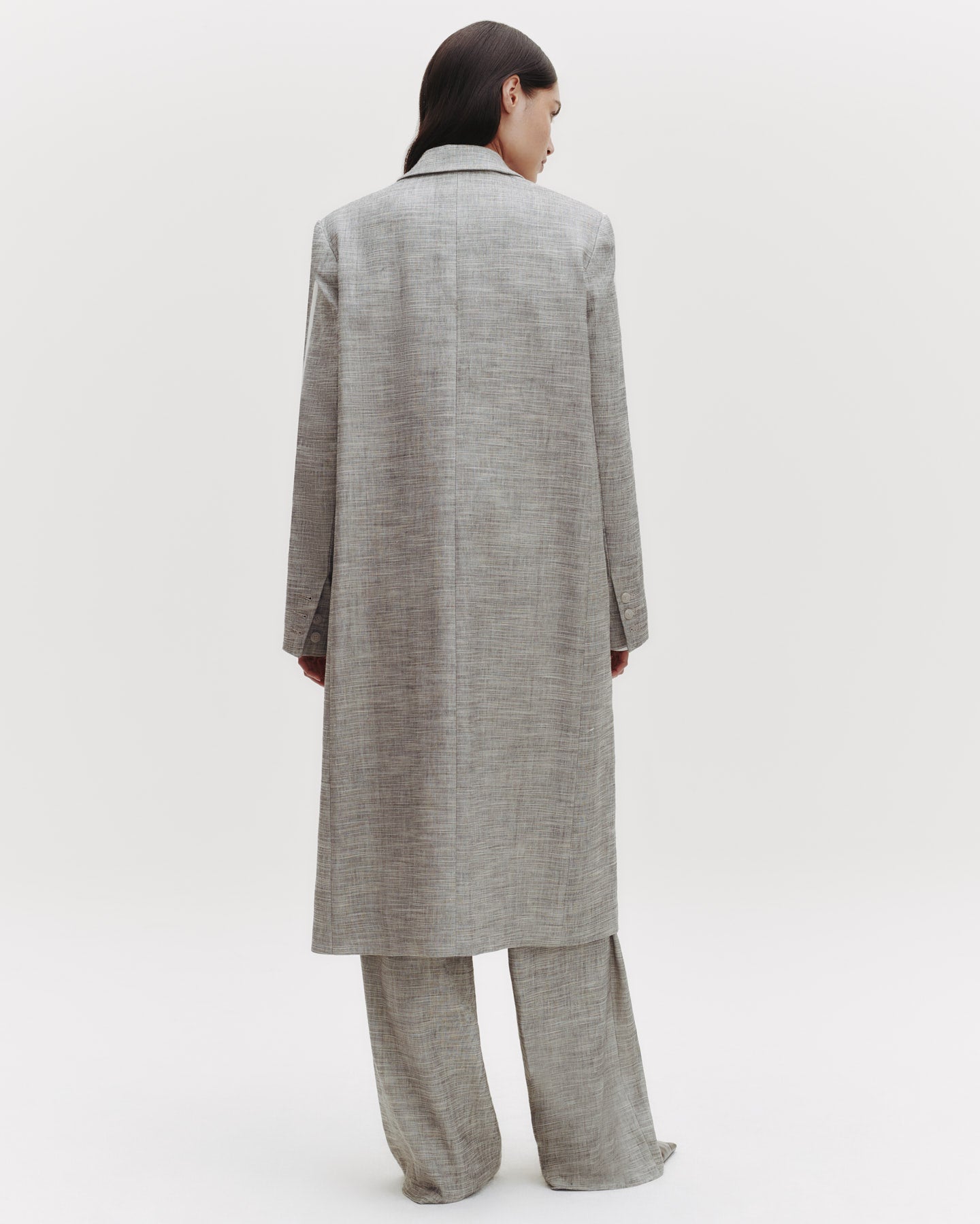 TWP Light heather grey/ivory Iggy Coat in Novel Suiting view 1