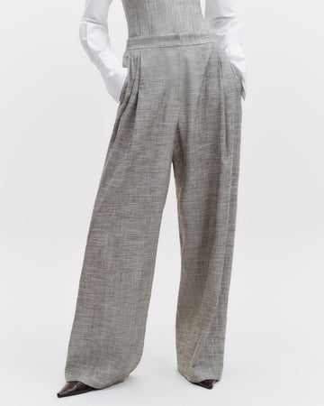 TWP Light heather grey Greenwich Avenue Pant in Novel Suiting view 2