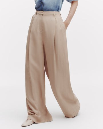 TWP Travertine Greene St. Pant in Coated Viscose Linen view 2