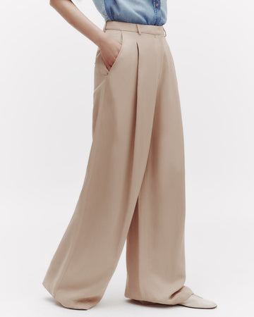 TWP Travertine Greene St. Pant in Coated Viscose Linen view 2