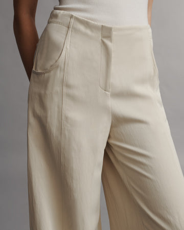 TWP French butter Demie Pant in Coated Viscose Linen view 4