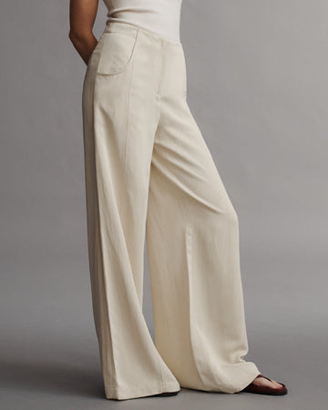 TWP French butter Demie Pant in Coated Viscose Linen view 5