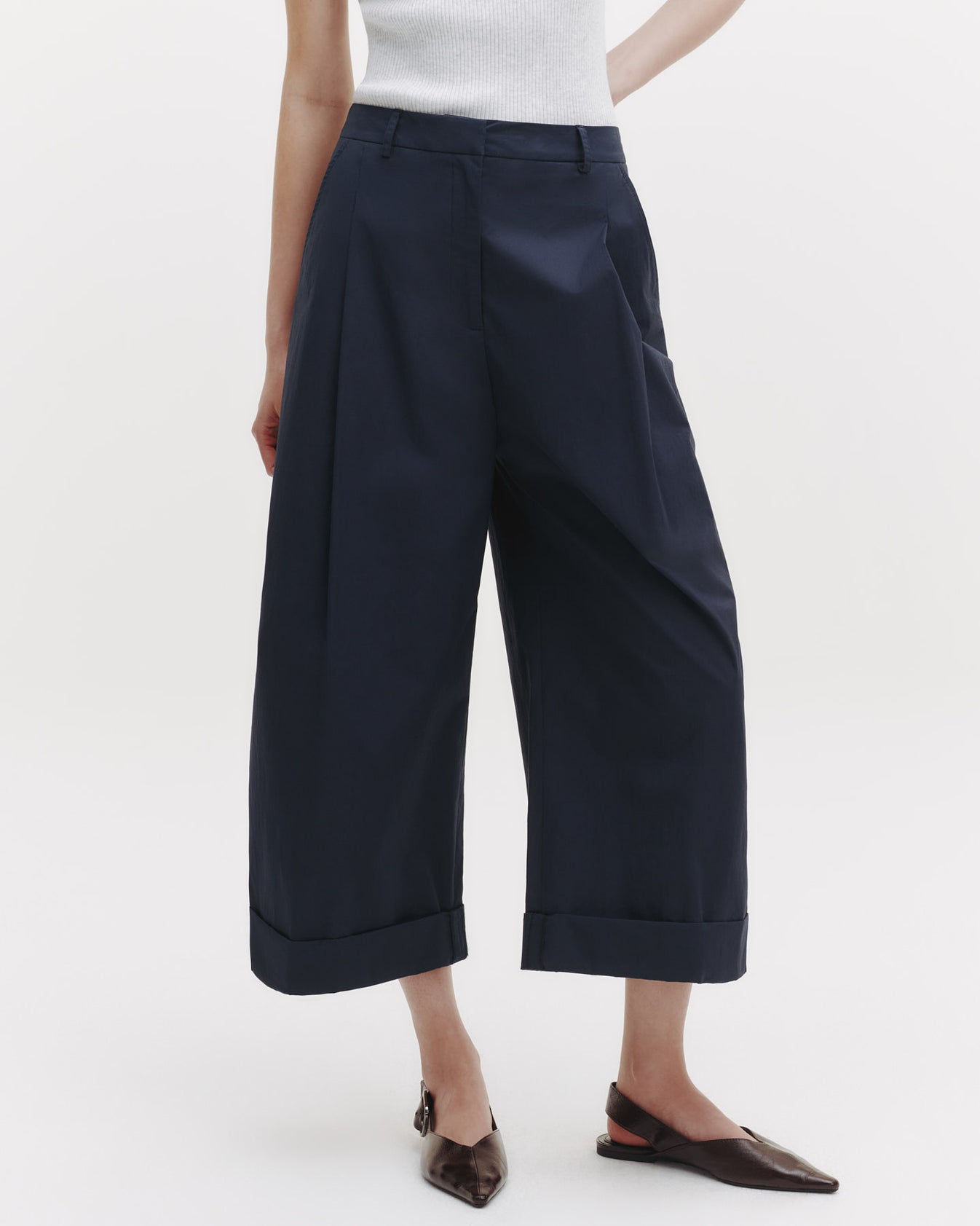 TWP Midnight Houston St. Pant in Dense Cotton Poplin view 1