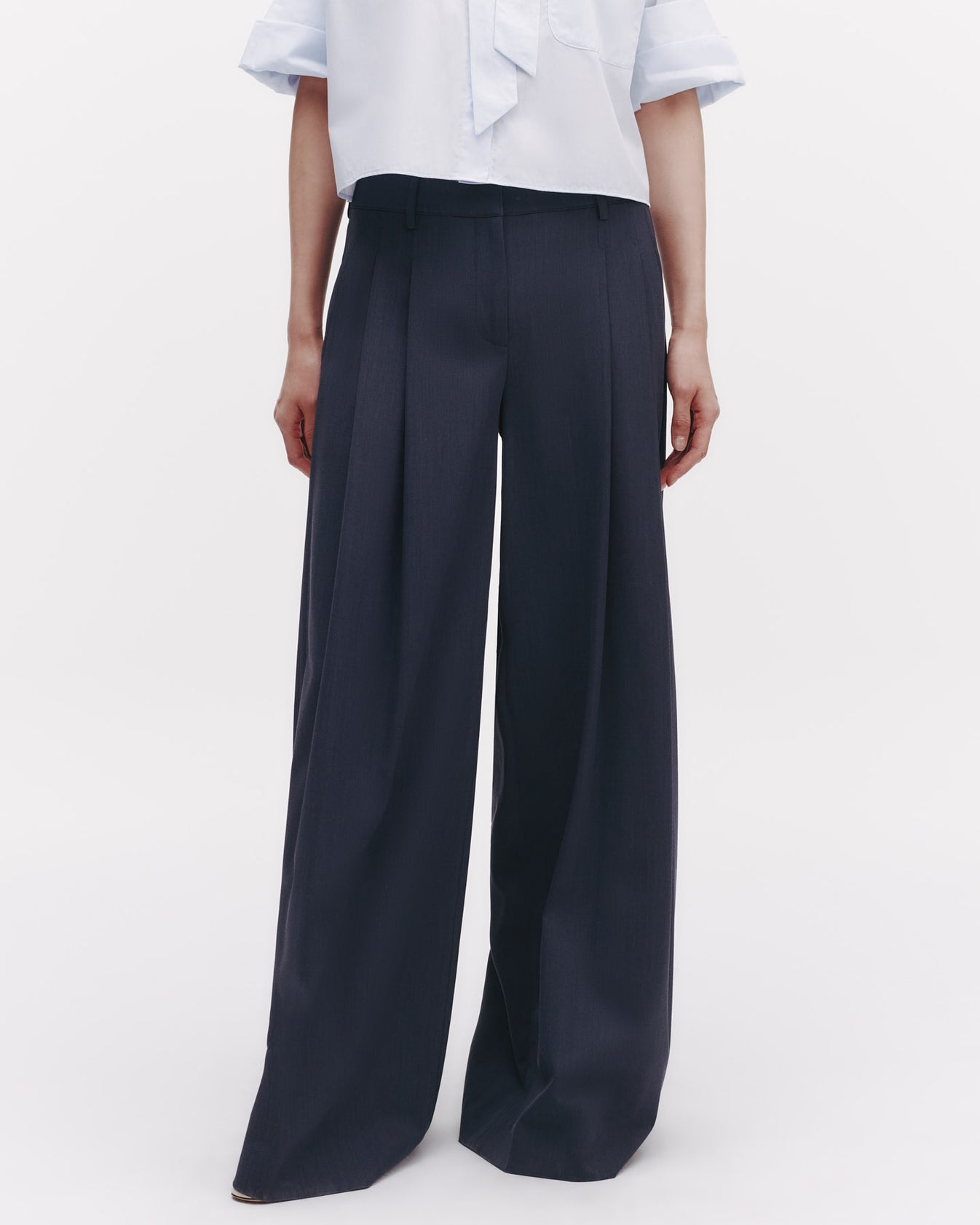 TWP Indigo Didi Pant in Wool Twill view 3