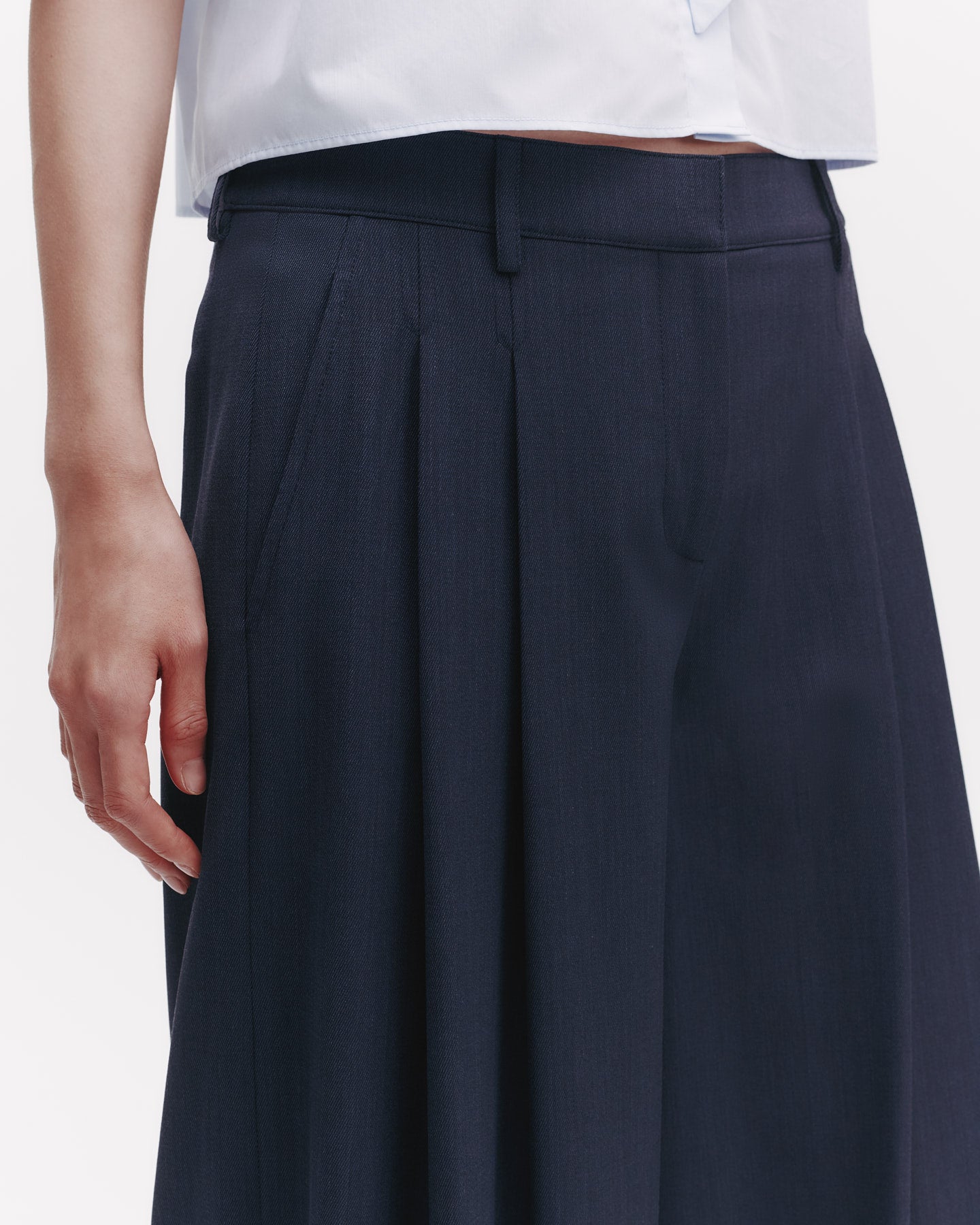 TWP Indigo Didi Pant in Wool Twill view 2