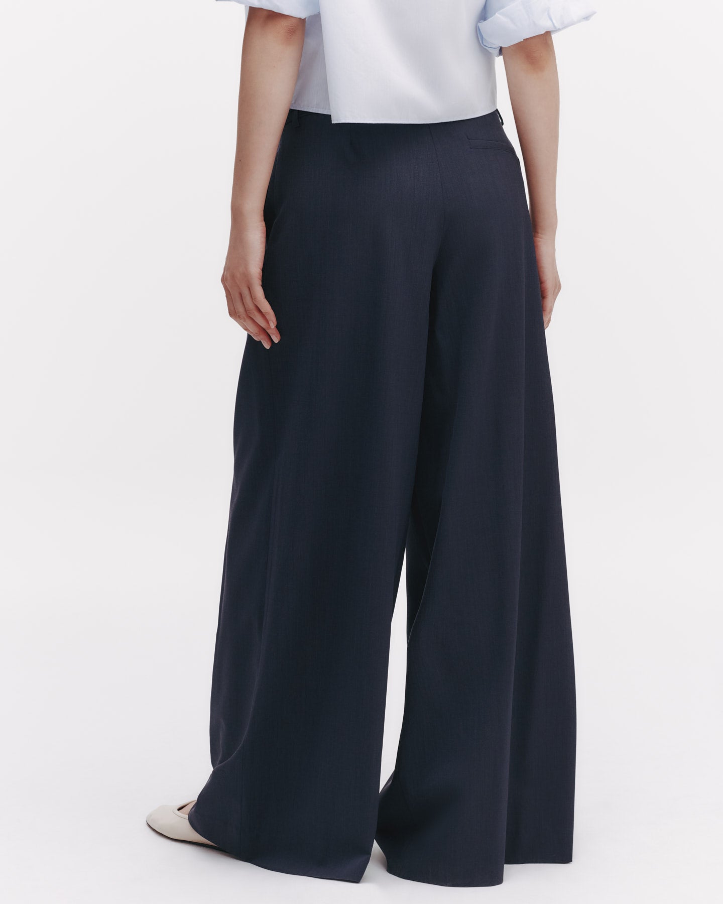 TWP Indigo Didi Pant in Wool Twill view 5