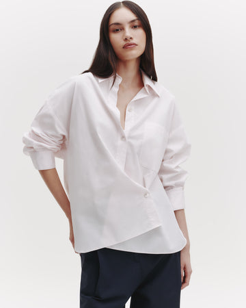 TWP Pale pink Earl Shirt in Superfine Cotton view 2