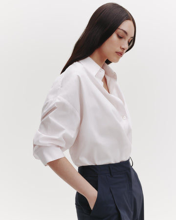 TWP Pale pink Earl Shirt in Superfine Cotton view 4