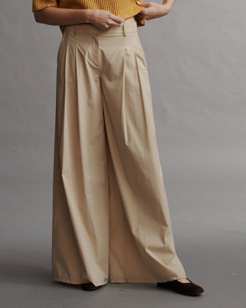 TWP Sandstone Didi Pant with Raw Hem in Vintage Washed Cotton Poplin view 6