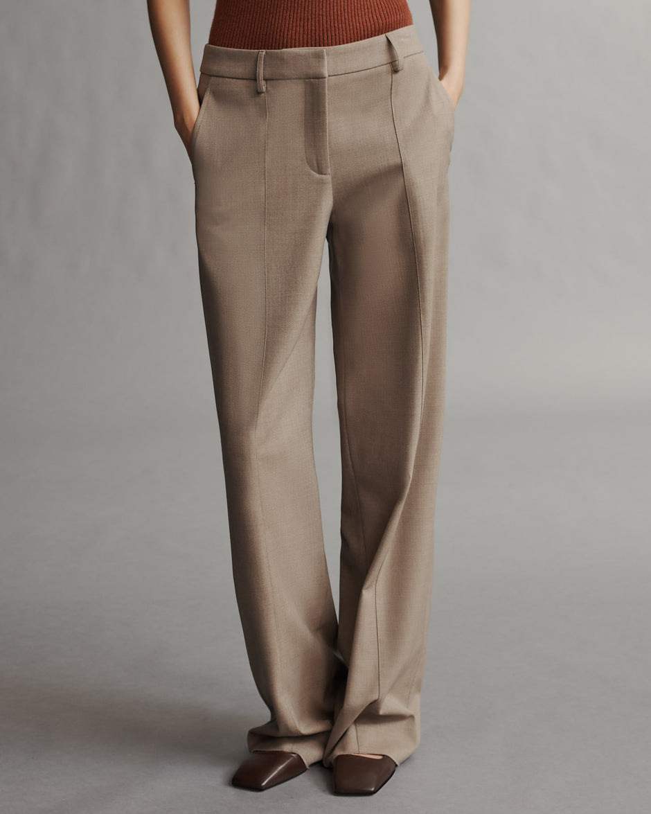 TWP Sandstone Elizabeth St. Pant in Light Wool Suiting view 4