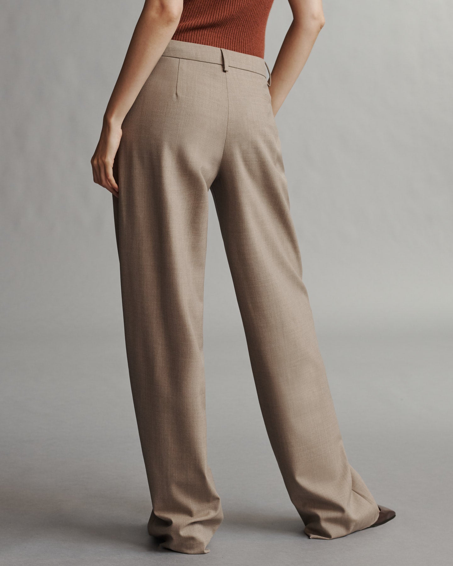 TWP Sandstone Elizabeth St. Pant in Light Wool Suiting view 1