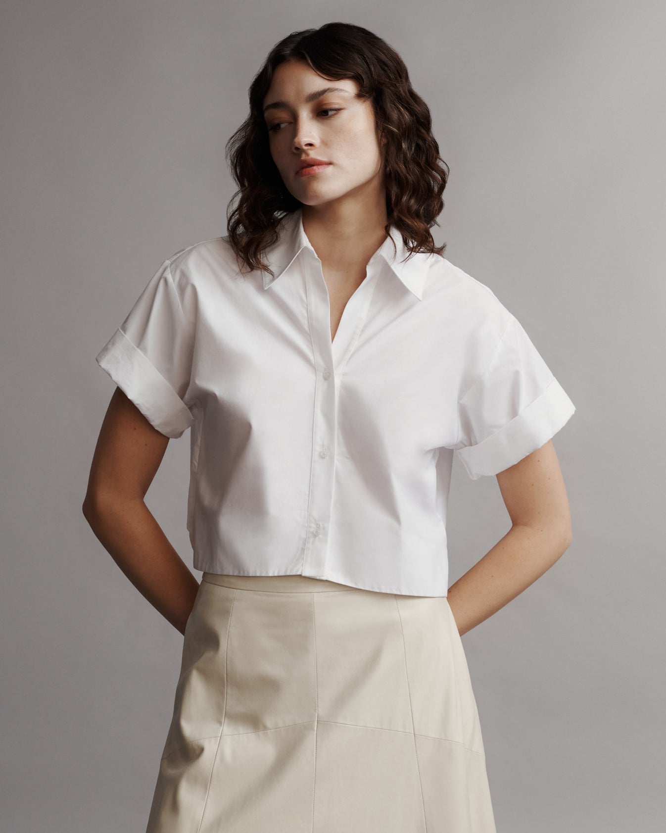 TWP White Forever and Always Shirt in Cotton Shirting view 2