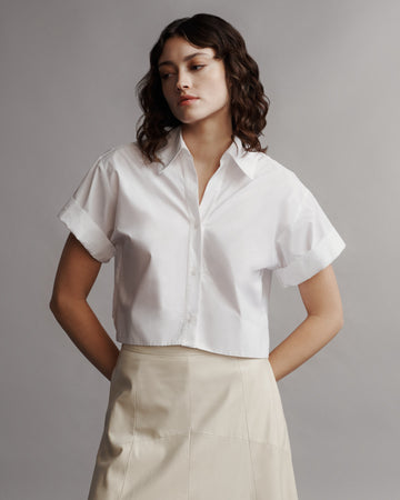 TWP White Forever and Always Shirt in Cotton Shirting view 3