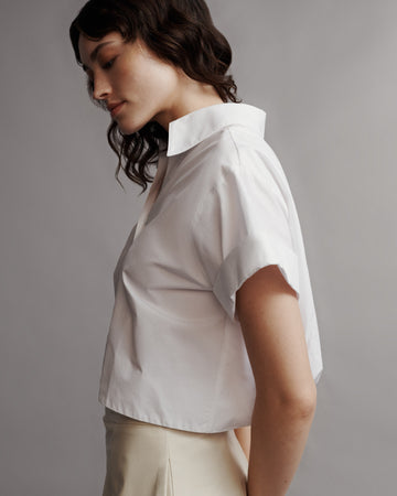 TWP White Forever and Always Shirt in Cotton Shirting view 6