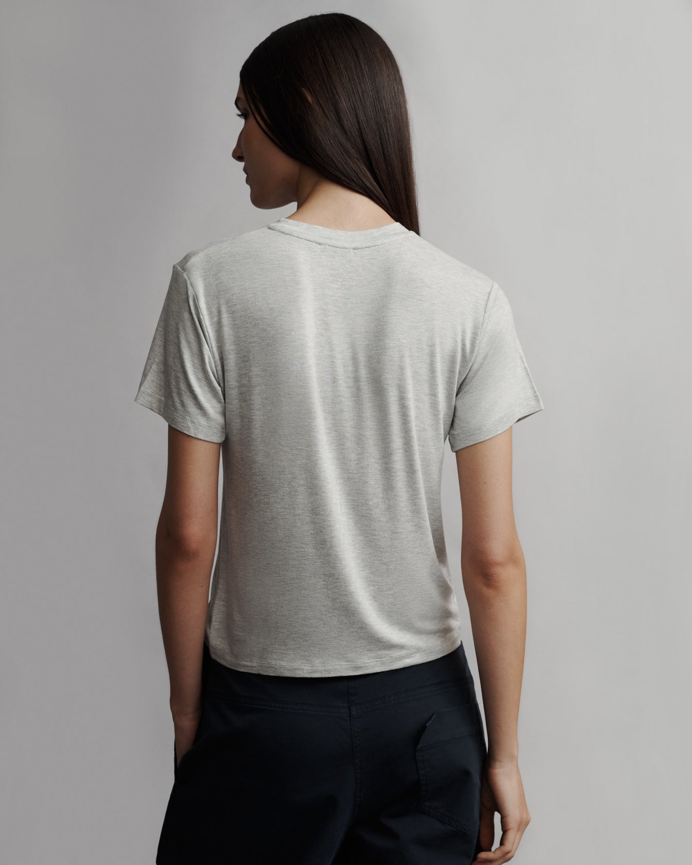 TWP Light heather grey His Tee in Jersey view 3