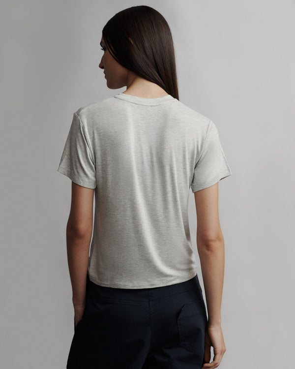 TWP Light heather grey His Tee in Jersey view 3