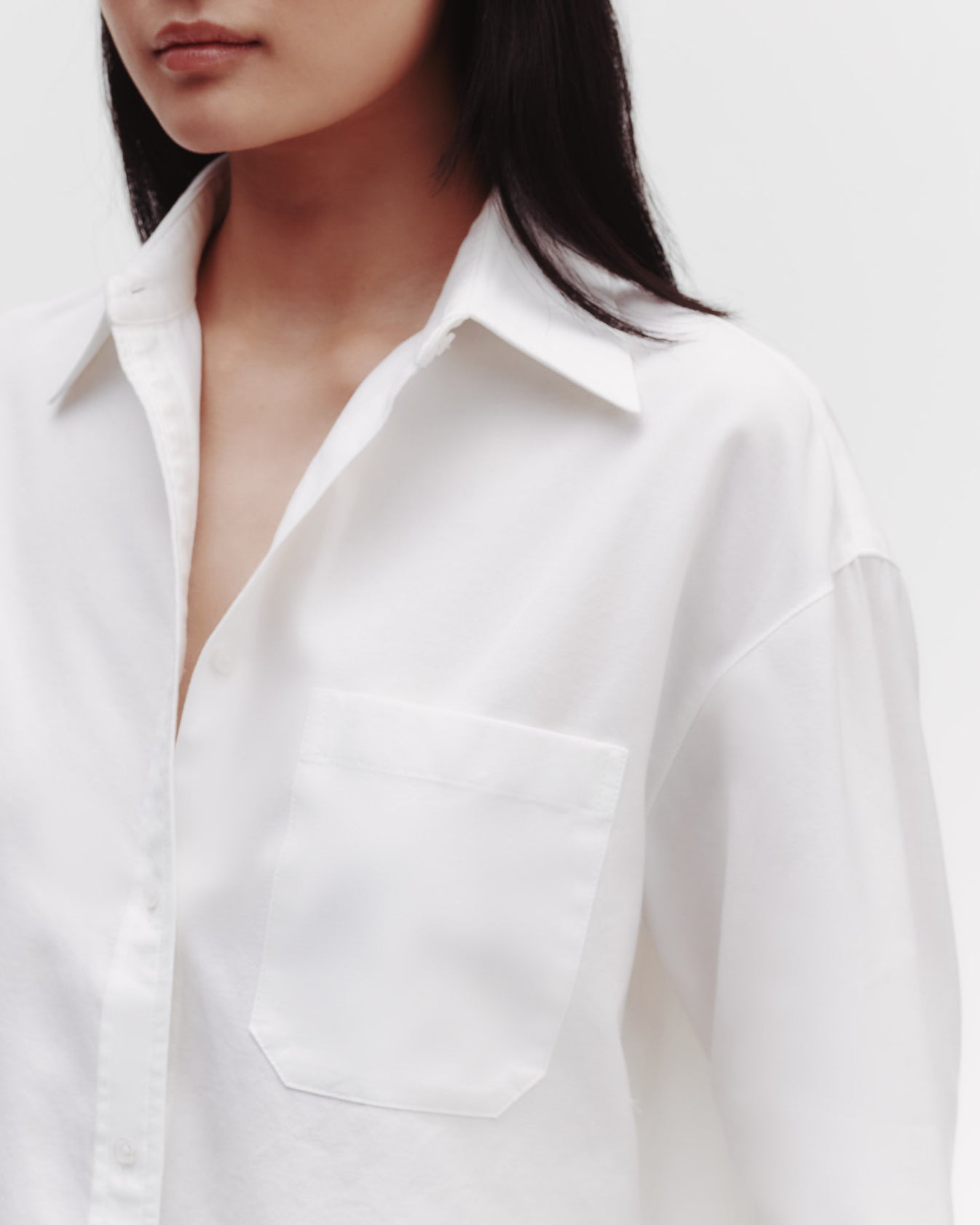 TWP White Little Big Joe Shirt in Oxford Cotton Shirting view 2