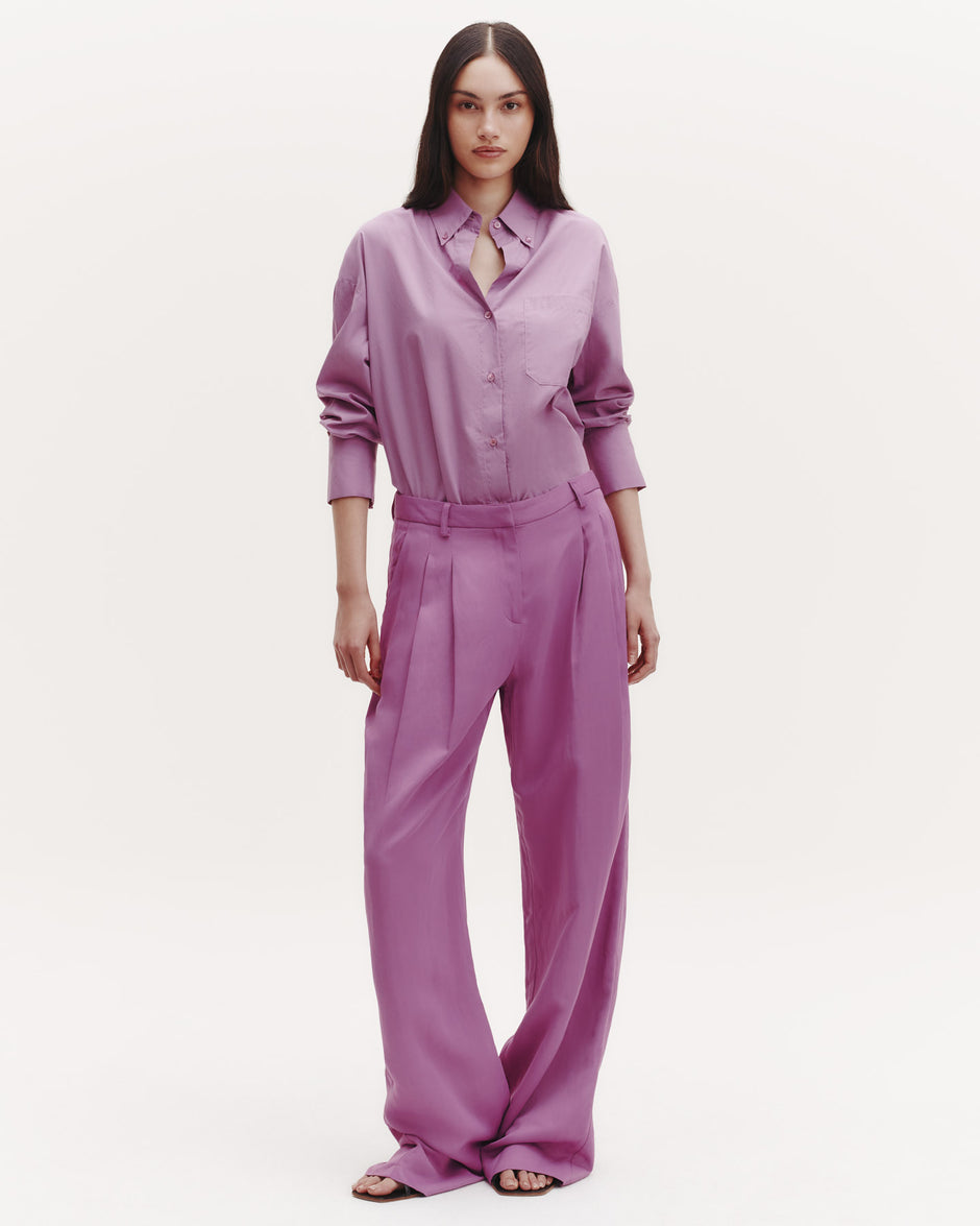 TWP Lilac J.D. Shirt in Superfine Cotton view 7