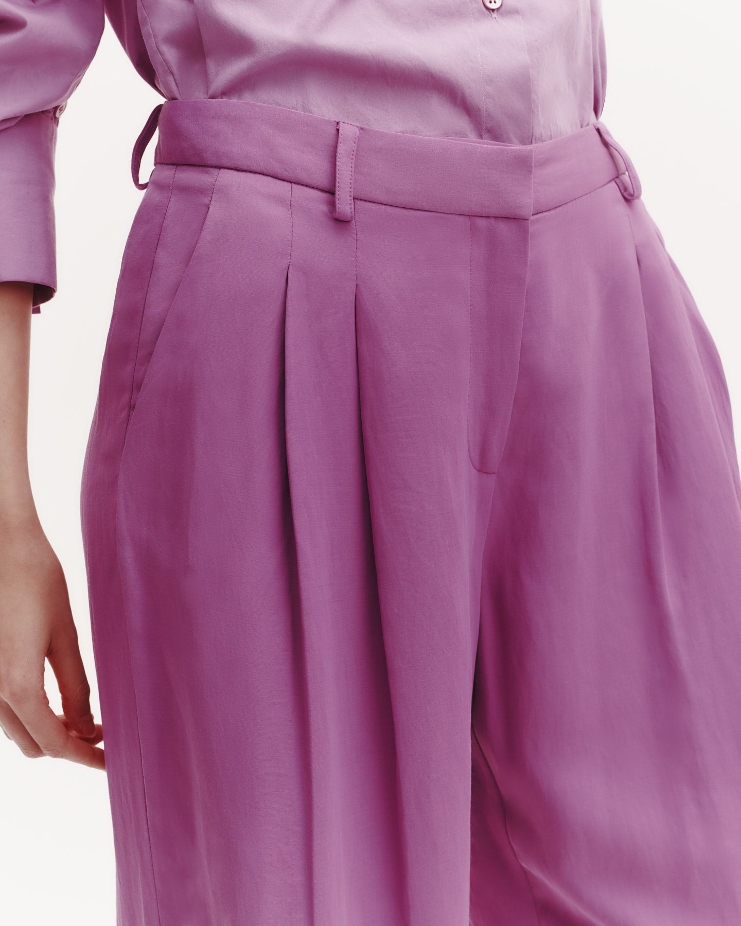 TWP Lilac Sulli Pant in Coated Viscose Linen view 3