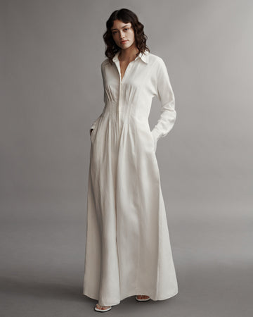 Main Street After Midnight Dress in Coated Viscose Linen