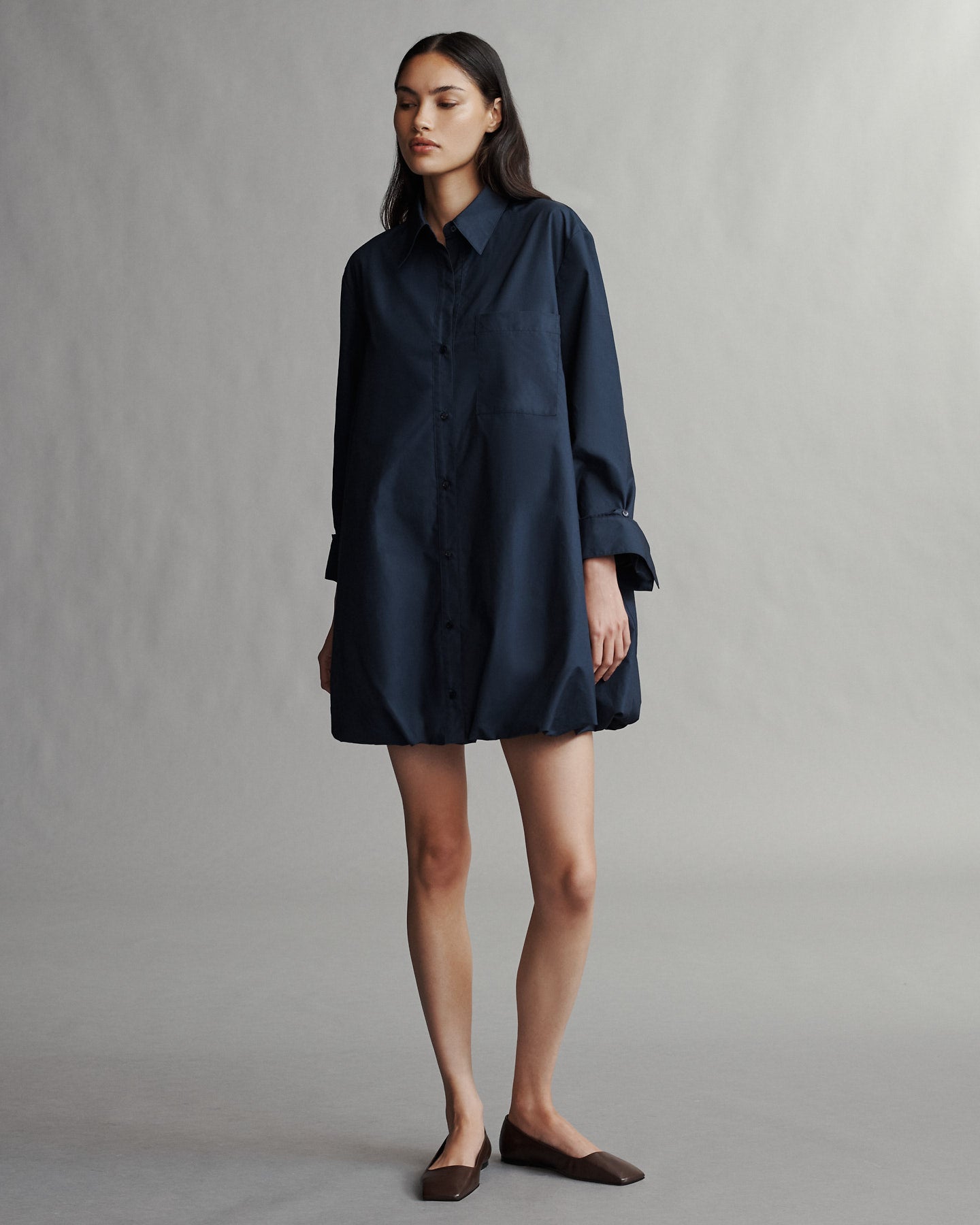 TWP Midnight Lunch At Loulou Dress in Cotton Shirting view 1